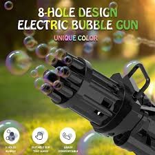 Hole Automatic Bubble Motor Gun for Kids